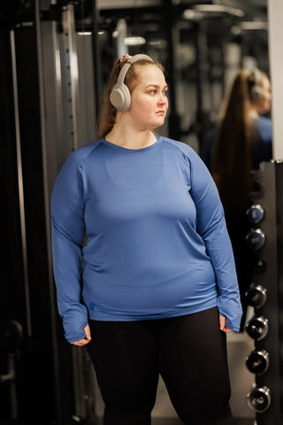Careless Active loose fit long sleeve - Blue