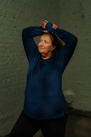 Careless Active loose fit long sleeve - Navy