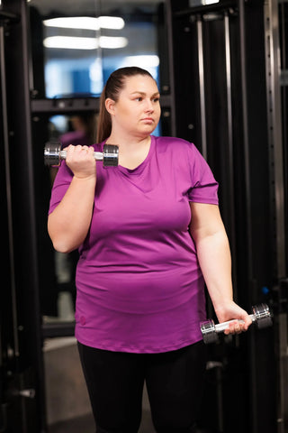 Careless Active loose fit T-shirt - Violet