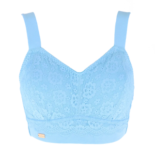 Careless Aline Flower Bra Big Cup - Airy Blue