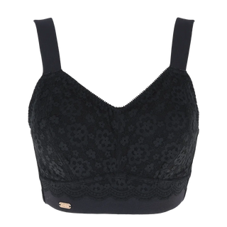 Careless Aline Flower Bra Big Cup - Black Onyx