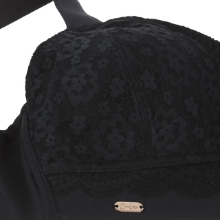 Careless Aline Flower Bra Big Cup - Black Onyx