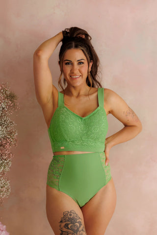 Careless Aline Flower Bra Big Cup - Forest Shade