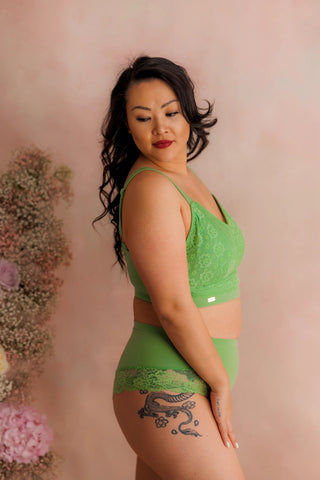 Careless Aline Flower Bra Big Cup - Forest Shade