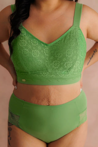 Careless Aline Flower Bra Big Cup - Forest Shade