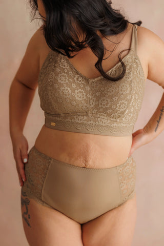 Careless Aline Flower Bra Big Cup - Silver Mink