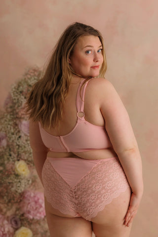 Careless Aline Flower Bra Big Cup - Tickled Pink