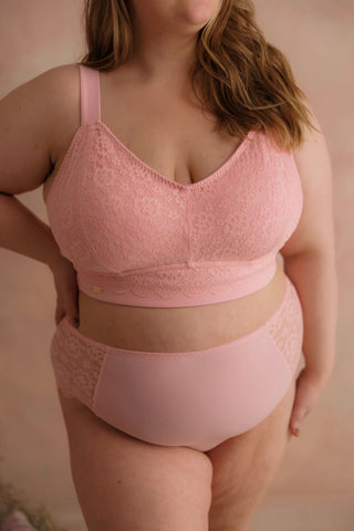 Careless Aline Flower Bra Big Cup - Tickled Pink
