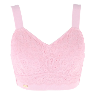 Careless Aline Flower Bra Big Cup - Tickled Pink