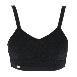 Careless Aline Flower Bra Small Cup - Black Onyx