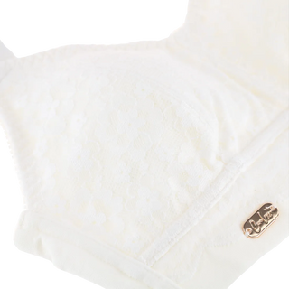 Careless Aline Flower Bra Small Cup - Bright White