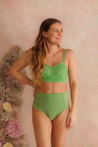 Careless Aline Flower Bra Small Cup - Forest Shade