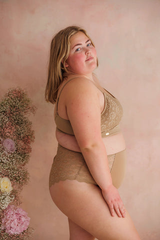 Careless Aline Flower Bra Small Cup - Silver Mink