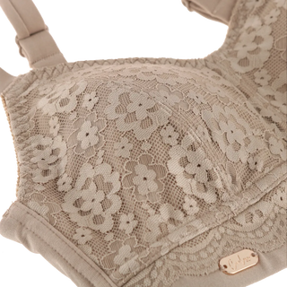 Careless Aline Flower Bra Small Cup - Silver Mink