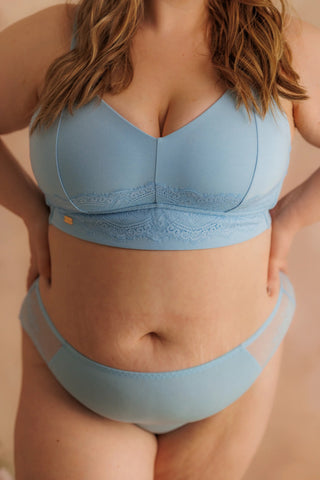 Careless Amanda Basic Bra Big Cup - Airy Blue