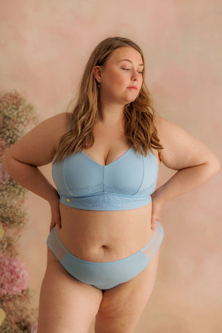 Careless Amanda Basic Bra Big Cup - Airy Blue
