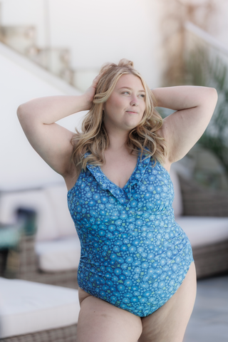 Careless Badedrakt Milano Badedrakt - Mørkeblå - Daisy