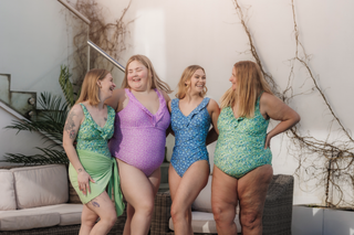 Careless Badedrakt Milano Badedrakt - Pastellgrønn - Flower Paint