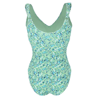 Careless Badedrakt Milano Badedrakt - Pastellgrønn - Flower Paint