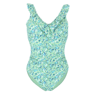 Careless Badedrakt Milano Badedrakt - Pastellgrønn - Flower Paint