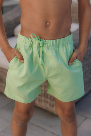 Careless Badeshorts barn David badeshorts Kids - Pastellgrønn