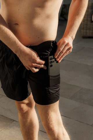 Careless Badeshorts herre David badeshorts - Svart