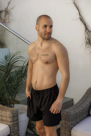 Careless Badeshorts herre David badeshorts - Svart