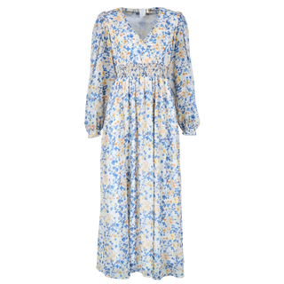 Careless Belle Chiffon maxikjole - Blue Floral