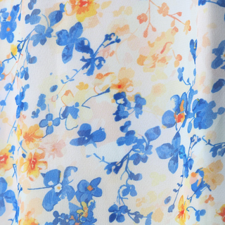 Careless Belle Chiffon maxikjole - Blue Floral