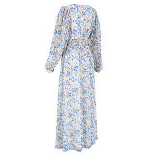 Careless Belle Chiffon maxikjole - Blue Floral