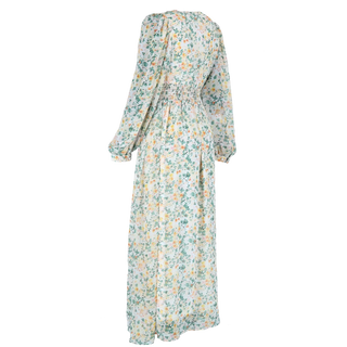 Careless Belle Chiffon maxikjole - Green Floral