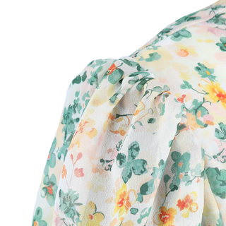 Careless Belle Chiffon maxikjole - Green Floral