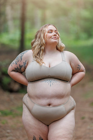 Careless BH Amanda Basic Bra Big Cup - Silver Mink