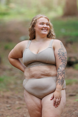 Careless BH Amanda Basic Bra Big Cup - Silver Mink