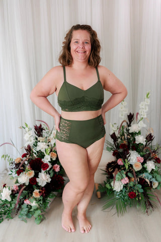 Careless BH Amanda Small Cup BH - Mørk grønn