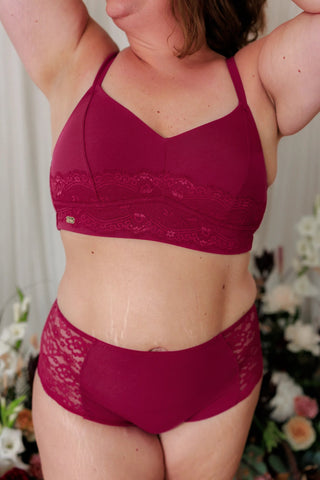 Careless BH Amanda Small Cup BH - Mørk rød