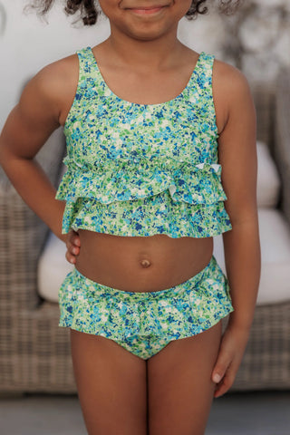 Careless Bikini barn Napoli Bikini Barn - Pastellgrønn - Flower Paint