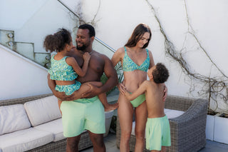 Careless Bikini barn Napoli Bikini Barn - Pastellgrønn - Flower Paint