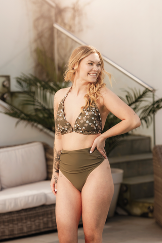 Careless Bikinitopp Cuba Ruffels bikinitopp - Grønn - Buttercups