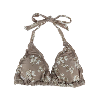 Careless Bikinitopp Cuba Ruffels bikinitopp - Mørk beige - Blossom
