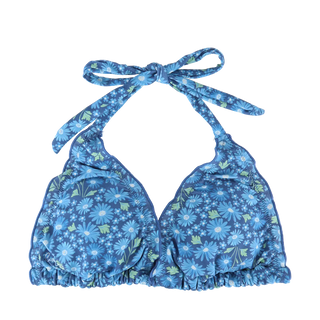 Careless Bikinitopp Cuba Ruffels bikinitopp - Mørkeblå - Daisy