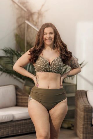 Careless Bikinitruse High Waist Bikini String - Grønn