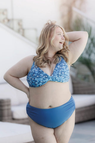 Careless Bikinitruse High Waist Bikini String - Mørkeblå