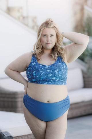 Careless Bikinitruse High Waist Bikini String - Mørkeblå