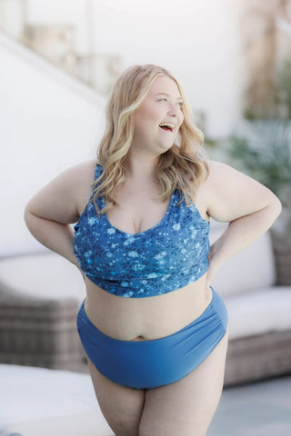 Careless Bikinitruse High Waist Bikini String - Mørkeblå