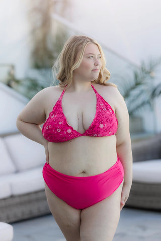 Careless Bikinitruse High Waist Bikini String - Rosa