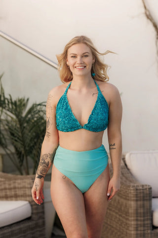 Careless Bikinitruse High Waist Bikini String - Turkis