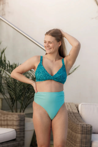 Careless Bikinitruse High Waist Bikini String - Turkis