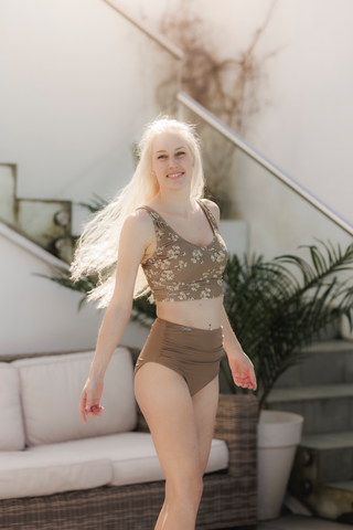 Careless Bikinitruse High Waist bikinitruse - Mørk Beige