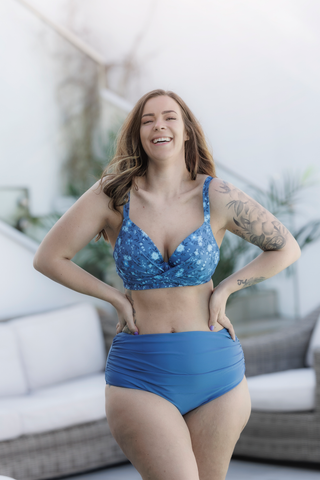 Careless Bikinitruse High Waist bikinitruse - Mørkeblå